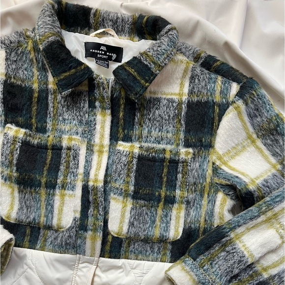 NWT Andrew Marc Sport Plaid Shacket - Picture 3 of 7